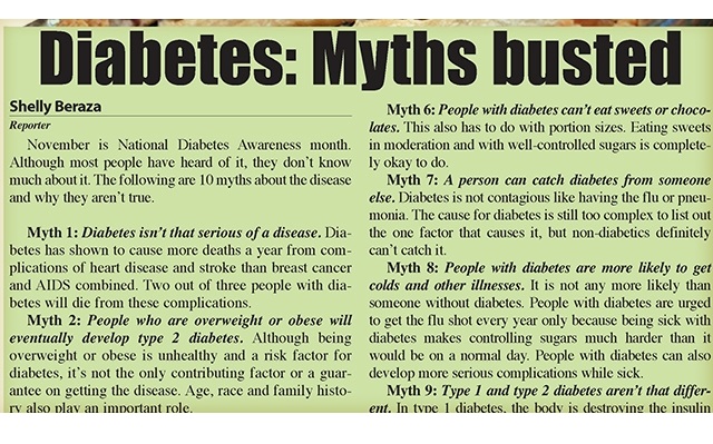 Diabetic Myths