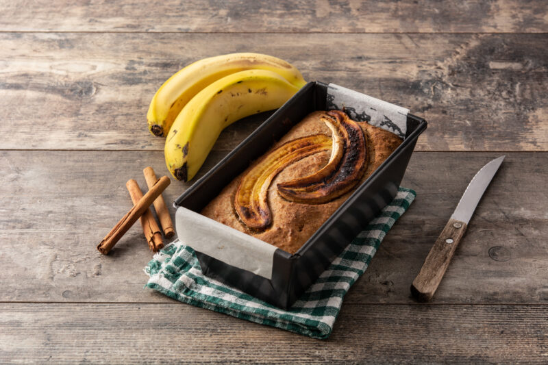 Banana bread υψηλής περιεκτικότητας σε πρωτεΐνες χωρίς προσθήκη ζάχαρης